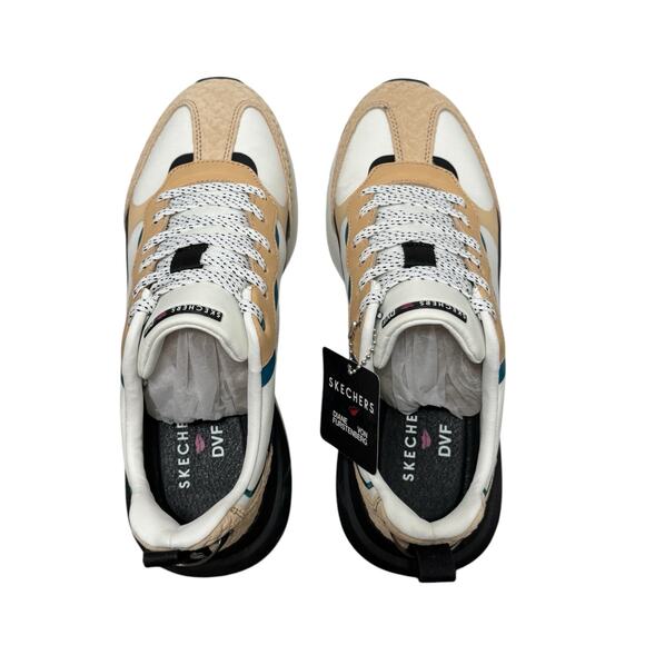 NIB! Diane Von Furstenberg x Skechers Suede Lace-Up Sneakers - Size 8 - Picture 4 of 12